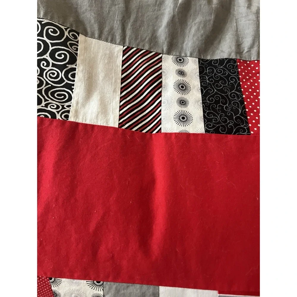 Handmade Vintage‎ Quilt /shams Grandma Farm 64x 62 Cotton Fabric Vintage Cleaned